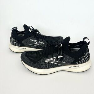 Brooks Levitate 5 Running Shoes Sneakers Black/White Stealth Fit - WOMENS 9.5